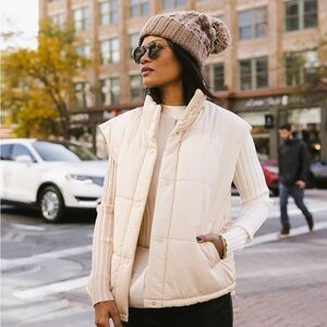Böhme Caelan Puffer Vest in Cream